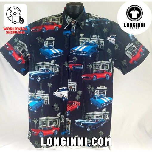 American Vintage Cars Hawaiian Shirt