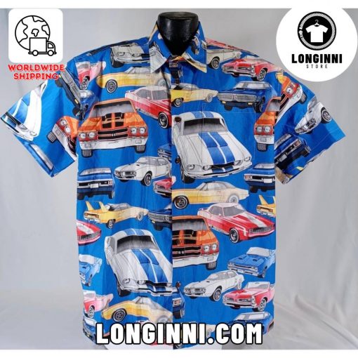 Vintage Muscle Car Hawaiian Shirt