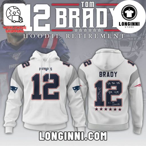 Tom Brady NFL Navy Retirement Commemorative Hoodie 2024 Hoodie