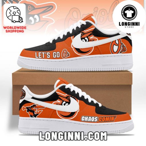 Lets Go O’s Air force 1 Custom Sneaker