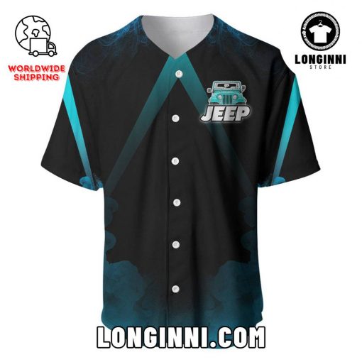Blue Jeep The Willys Rally Baseball Jersey