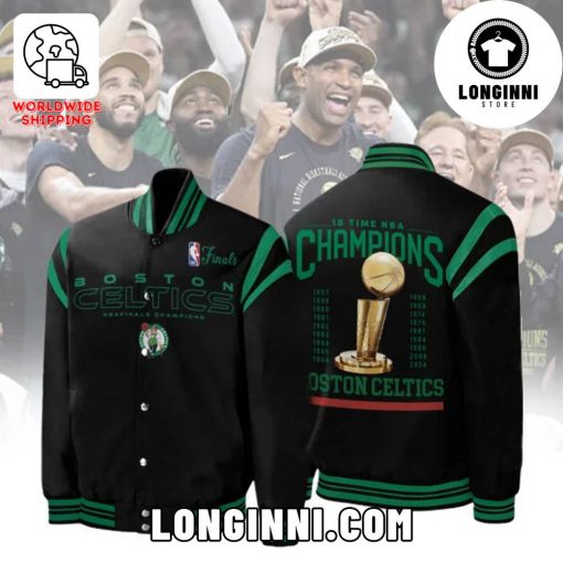 Boston Celtics – NBA Champions Baseball Trophie 2024 Baseball Jacket