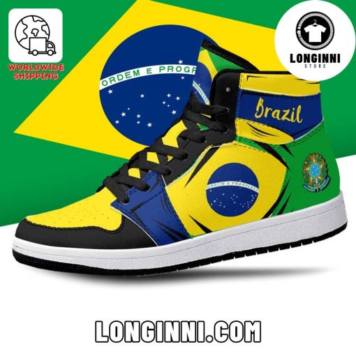 Brazil Flag Custom Air Jordan Sneaker