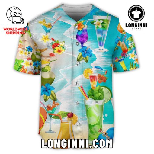 Cocktail Drink And Say Aloha Baseball Jersey