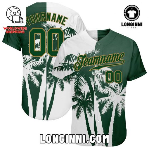 Custom 3D Hawaii Coconut Trees Summer Vibes Baseball Jersey