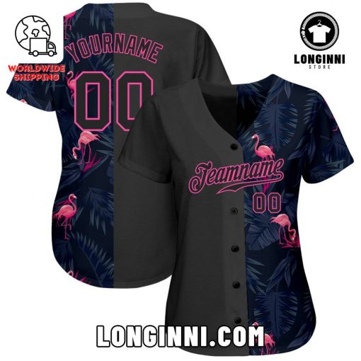 Custom 3D Flamingo Authentic Baseball Jersey