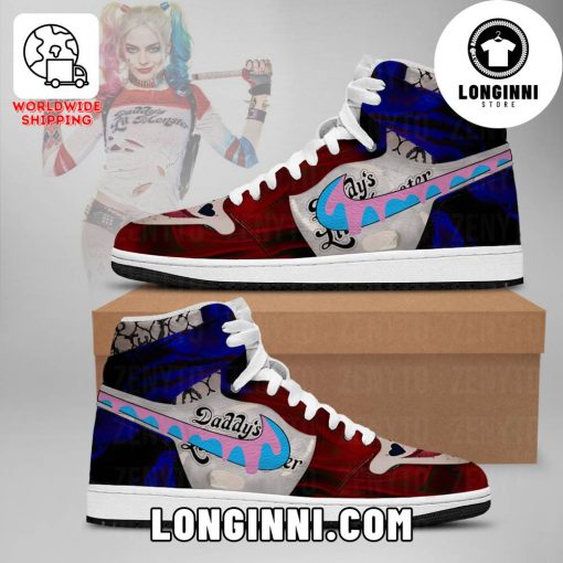 Harley Quinn Custom Air Jordan High Top Sneaker