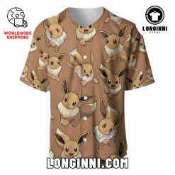 Eevee Pattern Style Baseball Jersey For Men and Women 2