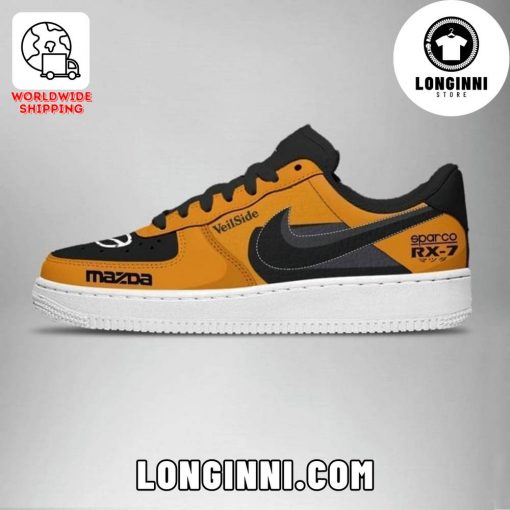 FAST and FURIOUS Mazda Sparco RX-7 Orange Custom Air Force Sneaker