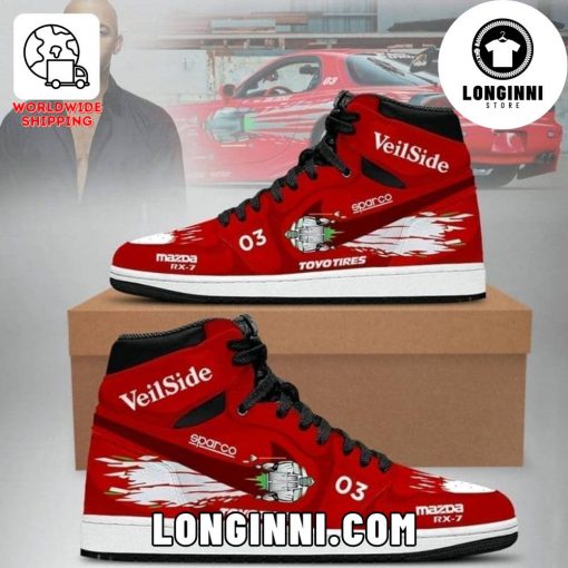 Fast and Furious TOYO TIRES Mazda RX-7 RED Custom Air Jordan Sneaker