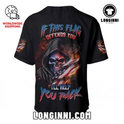 Custom 3D Skull – If This Flag Offends You – Help You Pack Baseball Jersey