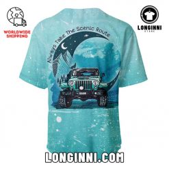 Jeep Baseball Jersey Always Take The Scenic Route For Men and Women ih 3