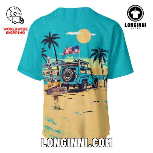 Jeep Beach Summer Good Vibes Baseball Jersey