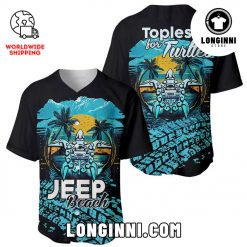 Jeep Beach Go Topless for Turtles Baseball Jersey