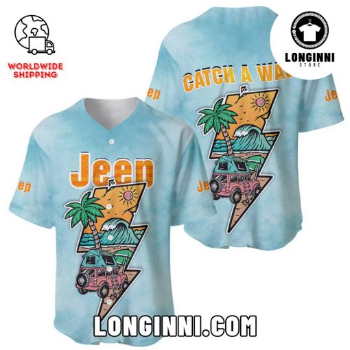 Jeep Holiday Hawaiian Beach – Catch A Wave Baseball Jersey