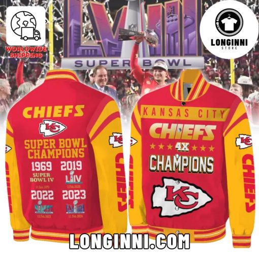 KCC Super Bowl Kansas City Champions Bomber Baseball Jacket