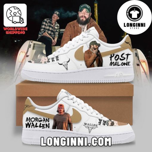 Post Malone and Morgan Wallen Premium For Fans Custom Air Force Sneaker