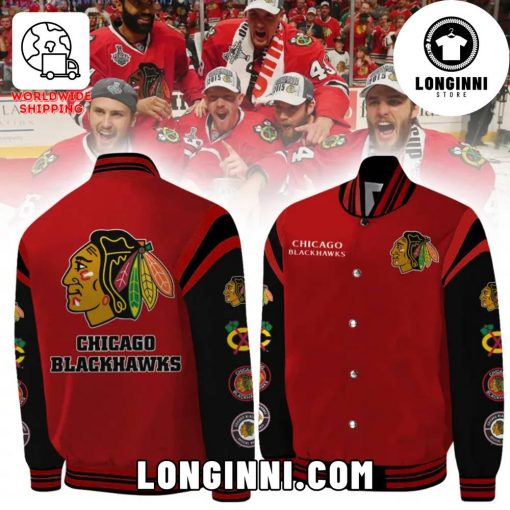 NHL Chicago Blackhawks Bomber Baseball Jacket