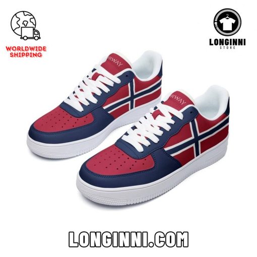 Norway Flag Custom Air Force Sneaker