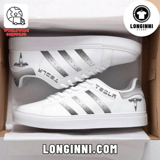 Tesla Custom Stan Smith Grey Shoes