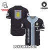 Aston Villa FC Custom Name White-Redwine Baseball Jersey