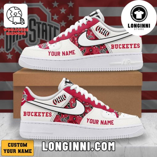 OHIO – Buckeyes Air Force Custom Name Sneaker