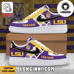 LSU Tiger Custom Name Air Force Sneaker
