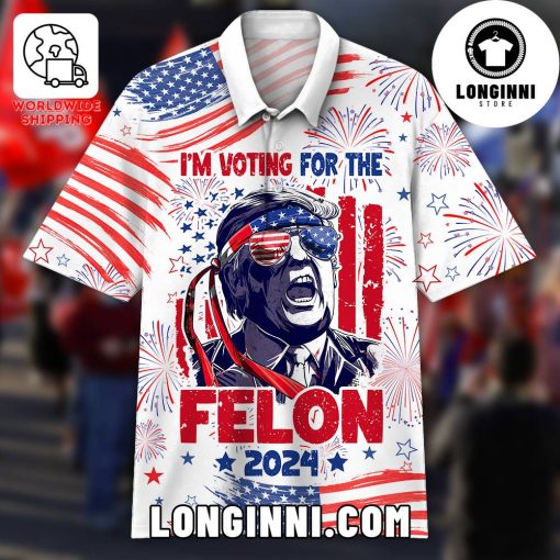 Trump – Im Voting For The Felon 2024 Polo Shirt
