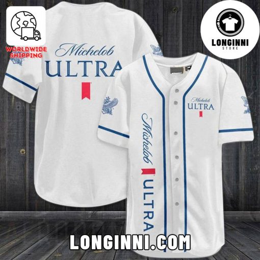 White Michelob Ultra Baseball Jersey