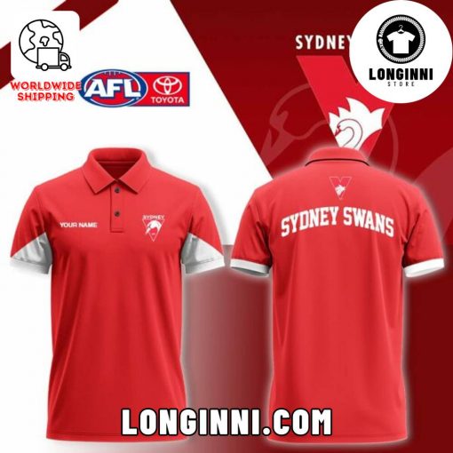 Sydney Swans AFL Toyota Custom Name Polo Shirt